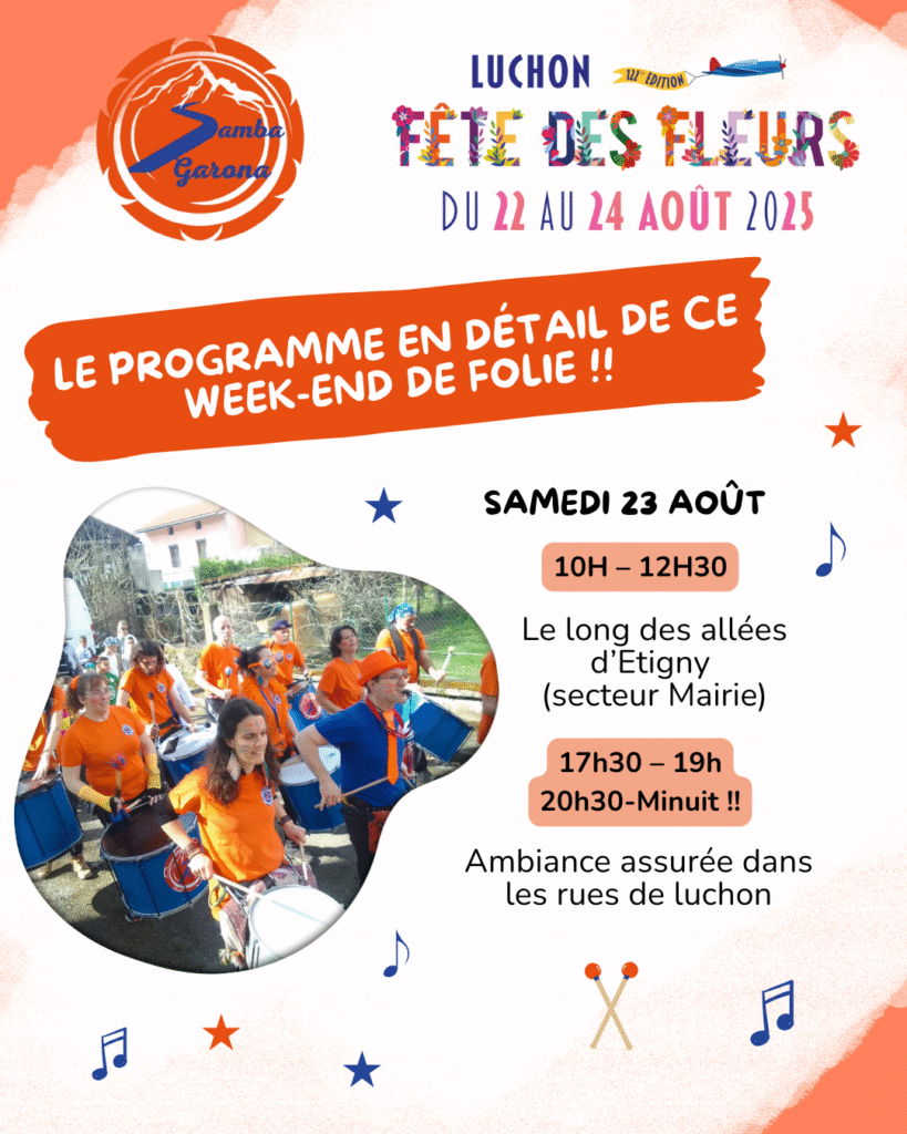 batucada samba garona fete des fleurs luchon chars fleuris haute garonne