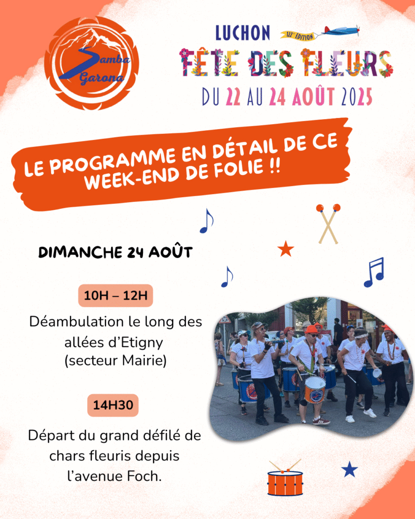 batucada samba garona fete des fleurs luchon chars fleuris haute garonne
